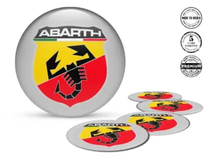 Fiat Abarth Wheel Stickers Style Racing Silicone Badges
